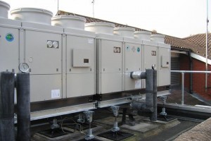 New chillers installed on bespoke support framework